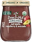 Beech-Nut Just Organic Stage 2 Purees - Just Apple, Raspberry & Avocado - 4.25 Oz - 10 pk