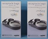 24 Stylette Cat Litter Receptacle Bags for use with LitterSweep Ultra and LitterRoundUp Cat Litter Trays / Boxes - Elastic Top - Model: 2681