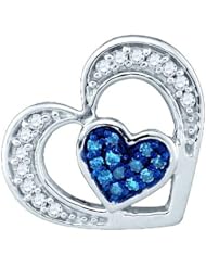 0.35CTW BLUE DIAMOND MICRO PAVE PENDANT