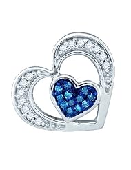 0.35CTW BLUE DIAMOND MICRO PAVE PENDANT