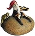 Top Collection Miniature Fairy Garden and Terrarium Gnome Playing Fiddle with Frog Statue
