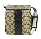 Coach Legacy Signature Swingpack Khaki Mahogany Crossbody Bag