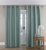 Organic Wave Design Eyelet Curtains