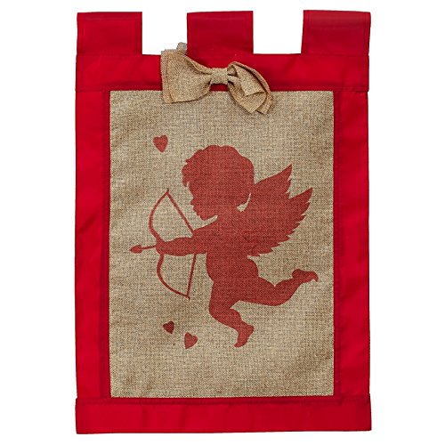 Burlap Valentines Day Garden Flag