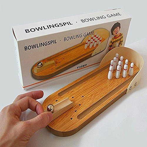 Wooden Friction Funny Play Educational Innovations Bowler Bowling Arcade Indoor Game Set Toy for Kids
