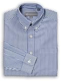 Boy's Navy Stripe Broadcloth Dress Shirt