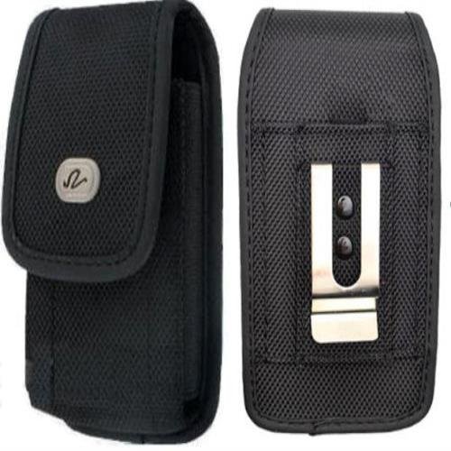 Vertical Canvas Rugged Belt Clip Case w/ Velcro Closure 4 Kyocera DURAPLUS E4233