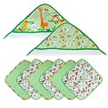 Rainforest 8Pc Gift Set (2 Hooded Towels, 6 Washcloths)