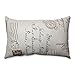 Pillow Perfect - 474847 Linen/Red French Postale Rectangular Throw Pillow