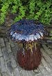 Blue and Gold Glaze Ceramic Mushroom Stool Blue and Gold Glaze Ceramic Mushroom Stool