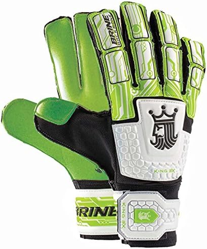 Size 8 Lime Green/White/Black King Match 3X Soccer Goalie Gloves (Pair of 2)