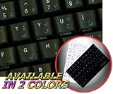 DARI-ENGLISH NON-TRANSPARENT KEYBOARD STICKER ON BLACK BACKGROUND FOR DESKTOP, LAPTOP AND NOTEBOOK