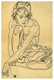 Accrouple, Art Poster by Egon Schiele