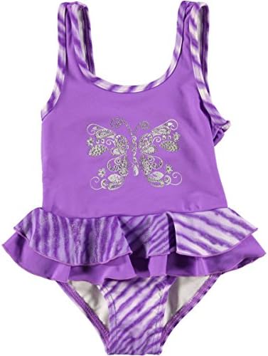 Lisabella Little Girls' "Butterfly Gem" 1-Piece Swimsuit - violet, 6x