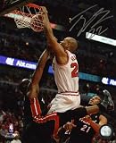 Taj Gibson Autographed 8x10 Photograph | Details: Chicago Bulls, Dunking Over Wade