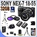 Sony Alpha NEX-7 Interchangeable Lens Digital Camera w/18-55mm Lens (Black) + 32GB SDHC Memory + 2 Extended Life Batteries + 3 Piece Filter Kit + USB Card Reader + Memory Card Wallet + Shock Proof Deluxe Case + Full Size Tripod + Accessory Saver Bundle!