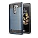 LG Escape 3 Case, LG Phoenix 2 Case, LG K8 Case, kaesar Slim Fit Brushed Metal Texture Hybrid Dual Layer Slim Protector Case Cover forLG Escape 3 / LG Phoenix 2 / LG K8 - Blue