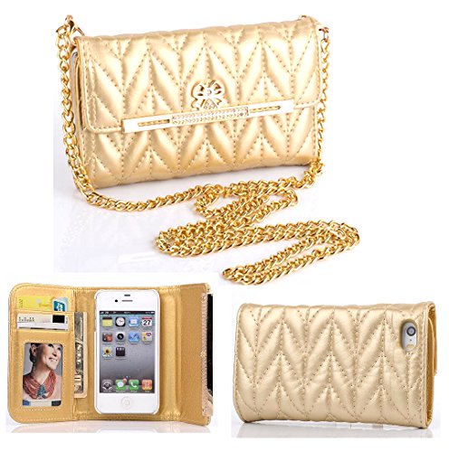 For iPhone 6 Plus ,iPhone 6 Plus Case,iPhone 6 Plus Gold Wallet Case,iPhone 6 Plus Wallet Leather,iPhone 6 Plus Flip Leather,Candywe Flip Wallet Leather For iPhone 6 Plus 5.5 inch For Girls For Women