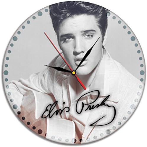 Elvis Presley Decal Waterproof Color Modern Sticker Wall Clock - Decorate your home with Colored Art - Best gift for men and women, friend, girls and boys - Win a prize for a feedback