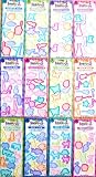 Bandit Os Shaped Rubber Bands: Series 1  Complete Set   144 Bracelets on 12 Themed Cards   Compare to Silly Bandz!