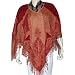 Womens Poncho Outerwear Wool in Jacquard Design 40 " x 40 " (pnch228)
