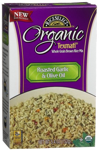 Riceselect Organic Texmati Light Brown Rice Mix, Rice Mix Garlic Olive Oil, 5.4-Ounce... by RiceSelect