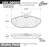 IMAGE OF Centric Parts, 105.08060, PosiQuiet Ceramic Pads