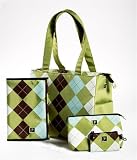 Diana Tote Set Designer Diaper Bag in Green