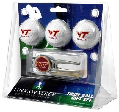 Virginia Tech Hokies 3 Golf Ball Gift Pack W/ Kool Tool - Ncaa College Athletics