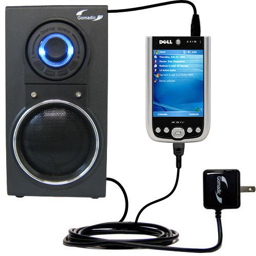 10 Watt Battery Powered Portable Amplified Audio Speaker with Dual charger also charges the Dell Axim x51