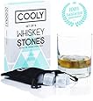 Cooly Whiskey Stones - Gift Set of 9 Scotch Rocks - Premium Barware Gift Made of 100% Soapstone