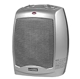 Ceramic 1500W Heater w/Adjustable Thermostat, 7w x 6d x 9-1/5h, Gray
