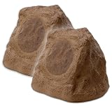 OSD Audio RS670 High Definition Outdoor Rock Speaker, Pair (Sandstone Brown)