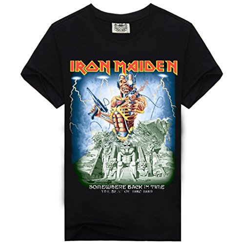 Rock Sir Men's Summer Iron Maiden Man T Shirt Cotton Tops