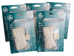 Pack of 5 GE Telephone Jack Base Cords with 2 Device Adapters