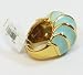 NEW AUTHENTIC COACH 14k GOLD PLATED LARGE ENAMEL DOME RING (Size 8)