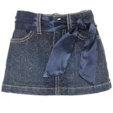 glitter denim skort