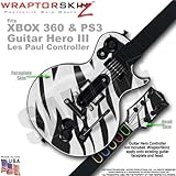 Zebra Stripes WraptorSkinz Skin fits XBOX 360 & PS3 Guitar Hero III Les Pau ....