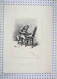 ANTIQUE PRINT GUITAR PLAYER MUSIC ETCHING FORTUNY