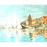 Claude Monet Sailboats at Argenteuil Art Print POSTER - 13x19