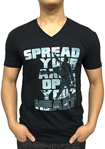 Greater Apparel Spread Your Arms EDM Rave V-neck Medium Black