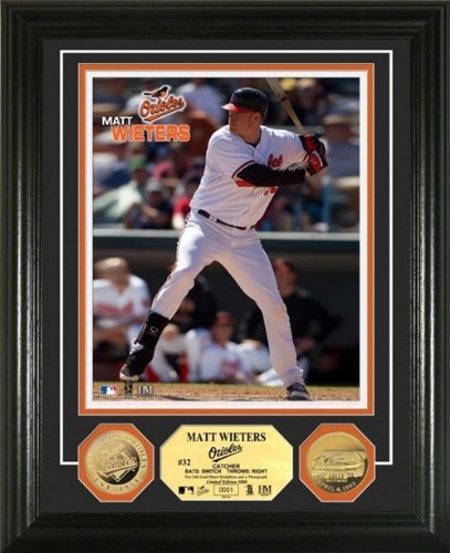 Matt Wieters Framed Baltimore Orioles 24KT Gold Coin Photo Mint