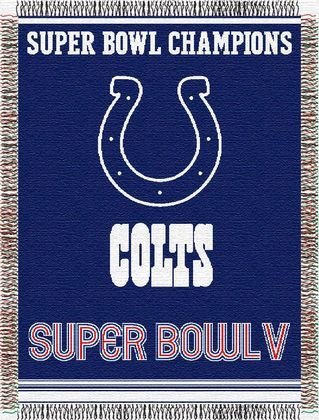 NFL Indianapolis Colts Woven Tapestry Throw - Super Bowl Champions Commemorative Series