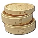 Joyce Chen 26-0012, 3-Piece Bamboo Steamer, 12-Inch