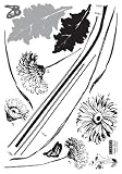 Easy Instant Decoration Wall Sticker Decal - Ink Sketched Flower and Butterfly