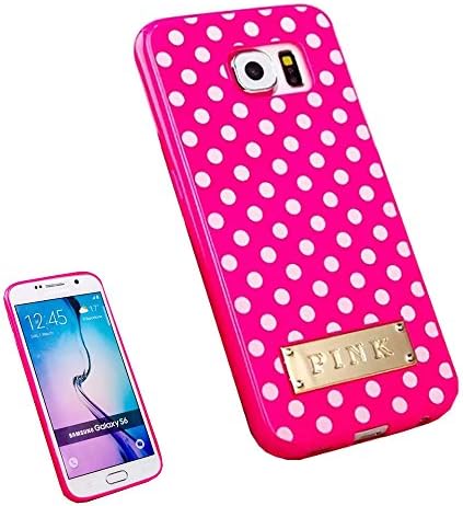 Superbz Samsung Galaxy S6 Polka Dot Case,Polka Dot Design Replacement Victoria's Secret Pink TPU Case Cover for Samsung Galaxy S6 (Not for S6 Edge,S6 H)