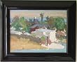 Pacific Grove View, Original Oil Painting on Canvas By Carmel Art Association Artist Victor Di Gesu - Framed Artwork