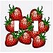 Single Strawberry Fruit Wallplate Decorative Switch Plate Cover (2 Gang - Dou.