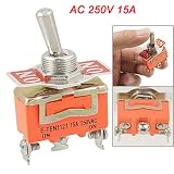 Como AC 250V 15A ON-ON 2 Position SPDT 3 Pins Toggle Swith