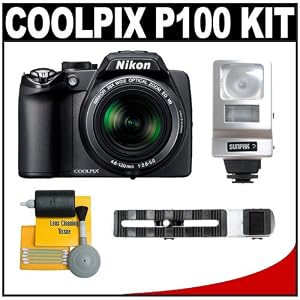 Click here to buy Nikon Coolpix P100 10.3 Megapixel Digital Camera with 26x Optical Zoom (Matte Black) with....